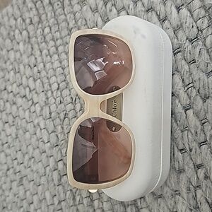 Chloe Sunglasses- Cream Color/ Brown Lens/ Brushed Gold- Never worn
